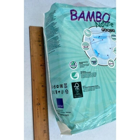 Bambo Nature Pull-Ups Hypoallergenic Training Pants, Eco, 18 count Size 6, 40lbs - Picture 5 of 7